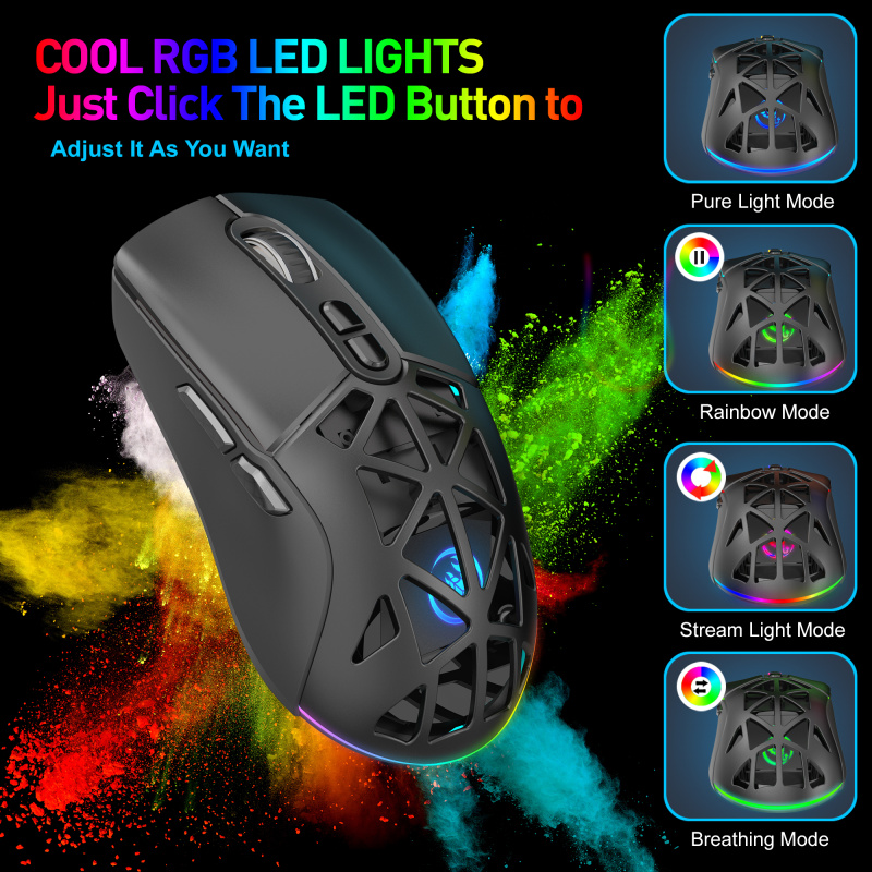 2.4G+Bluetooth 5.1 wireless dual-mode gaming mouse